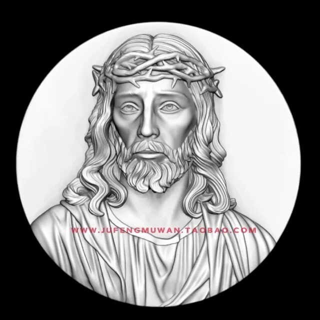 浮雕西方人物STL文件3D模型首饰三维图纸STL数据机雕刻CNC