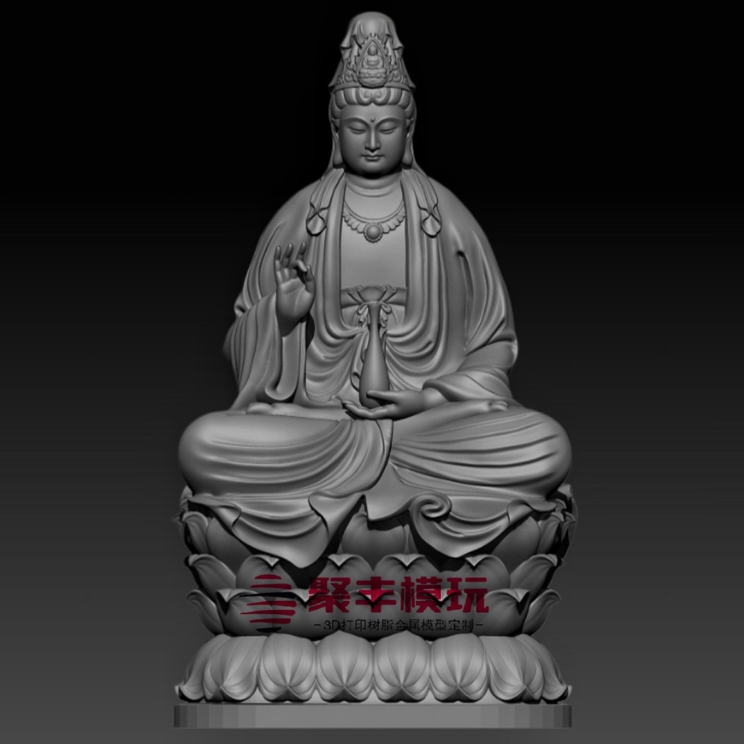 观音STL文件3D模型观音三维图纸STL数据机雕圆雕图纸