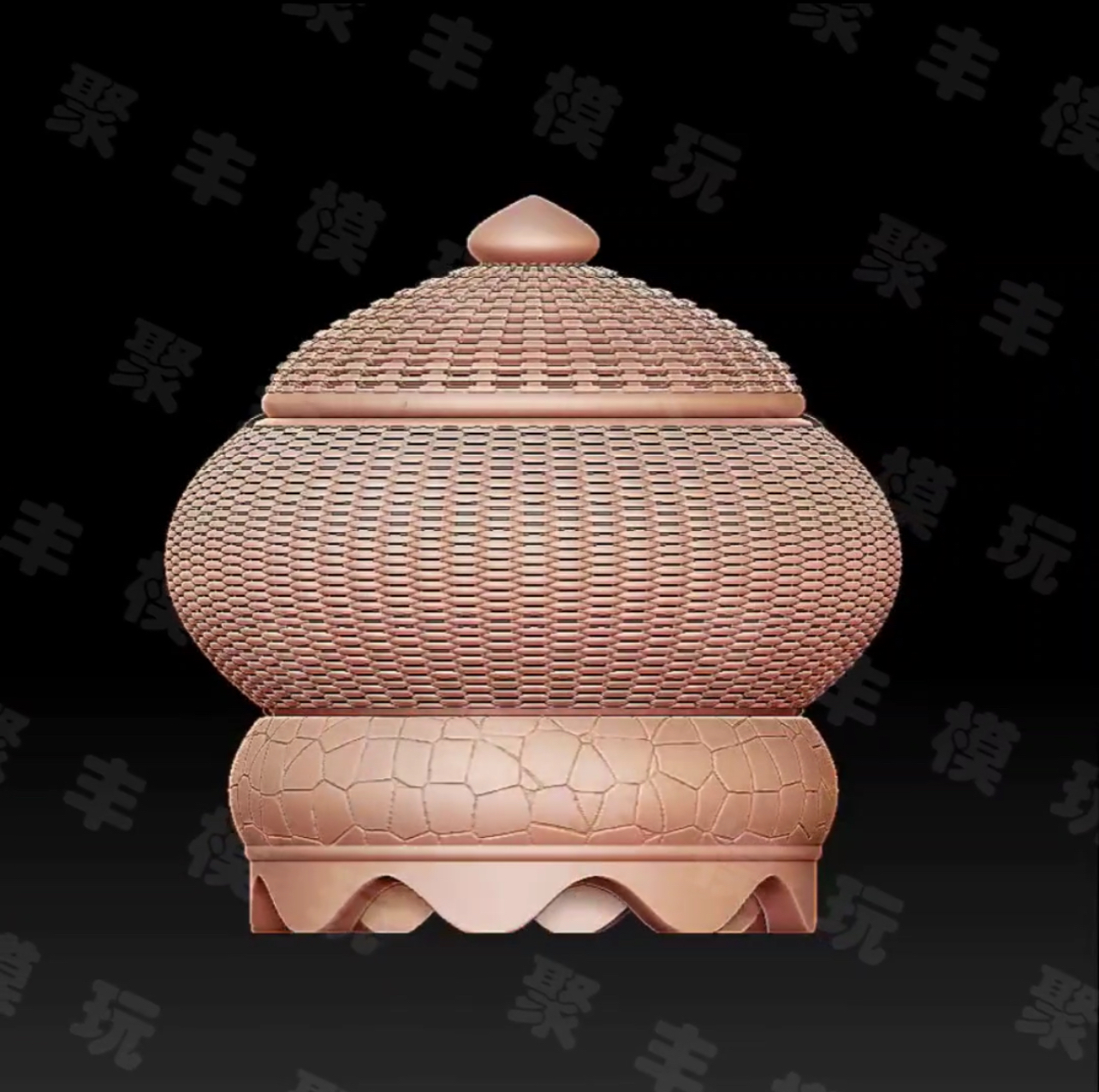 香炉STL文件3D模型香炉三维图纸STL数据机雕刻CNC聚丰模玩