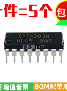 全新原装 SN74283N HD74283P 直插DIP-16 4位二进制全加器芯片