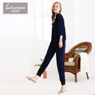 拉伦娜原创2024女春秋家居毛巾两件套运动休闲套装瑜伽简约套装