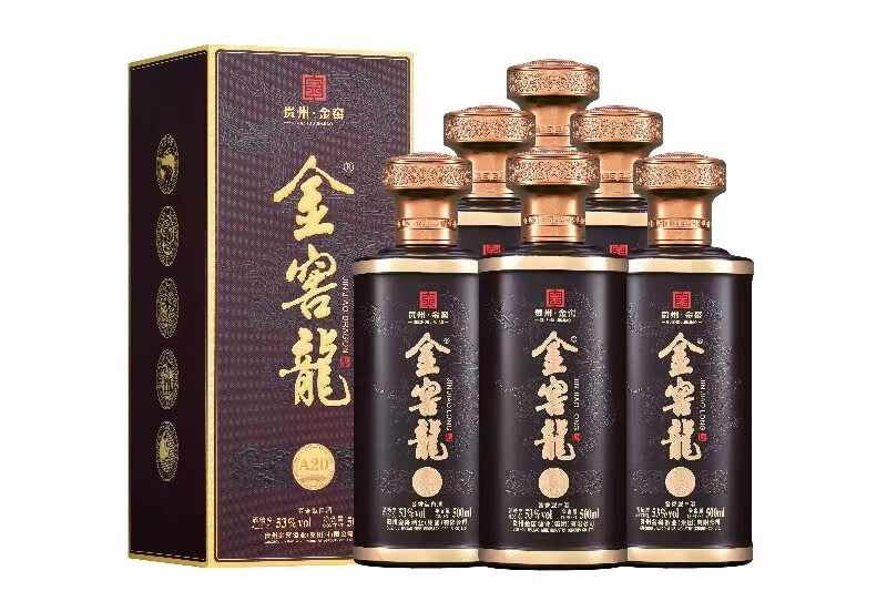 贵州金窖龍纯粮酿造53度酱香型白酒整箱500ml*6瓶装送3个手提袋
