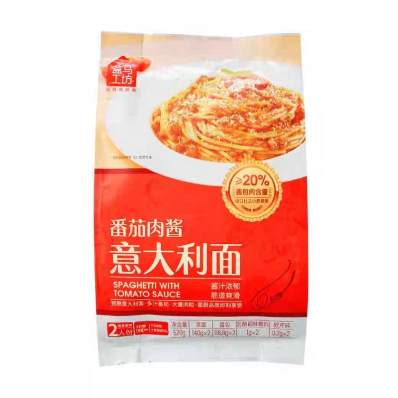 盒马工坊番茄肉酱意大利面520g韩国风味方便面微波早餐晚餐免煮