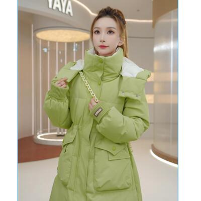 鸭鸭羽绒服针织袖口收腰显瘦冬装