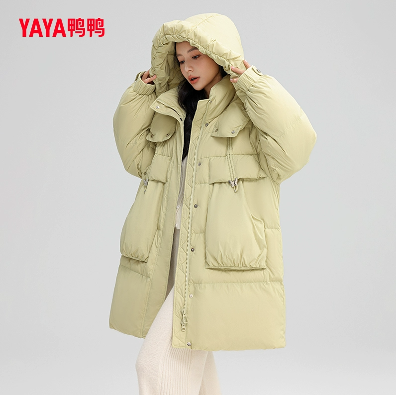 【米小米专属】鸭鸭泡芙感羽绒服女冬中长款 YE4B616381A