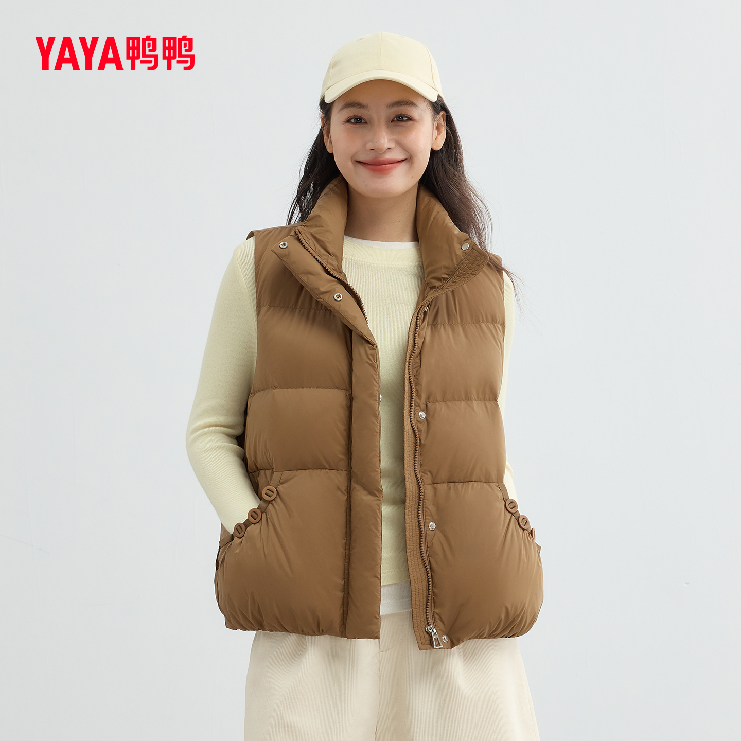 简约舒适小个子羽绒马甲潮