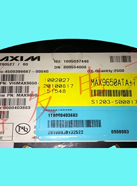 MAX9650ATA+T/IC OPAMP VCOM DRIVE驱动运算放大器/8-TDFN丝印BKX
