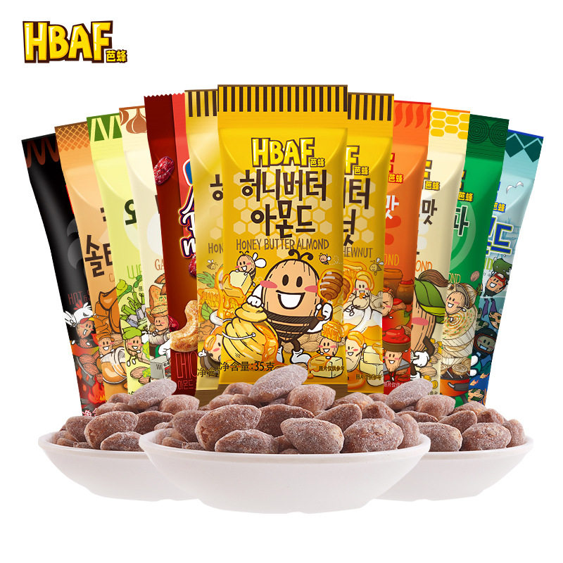 韩国进口零食汤姆农场Gilim蜂蜜黄油杏仁扁桃仁腰果每日坚果