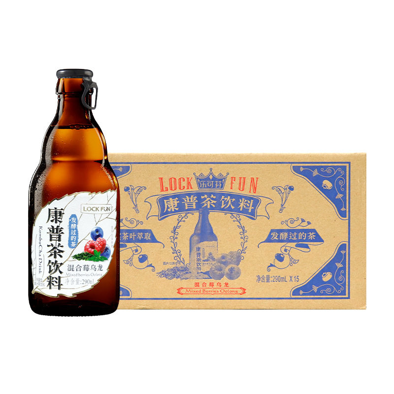 乐可芬乌龙康普茶饮料290ml*15瓶发酵过的茶0脂肪国产多口味