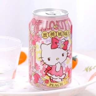 桑麗鷗蜜桃風(fēng)味碳酸飲料凱蒂貓?zhí)易游镀哳佒?30ml 12罐