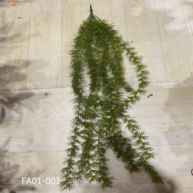 仿真绿植吊藤柳叶松针黄杨木小草春草兰花草绿化绿植装饰植物摆件