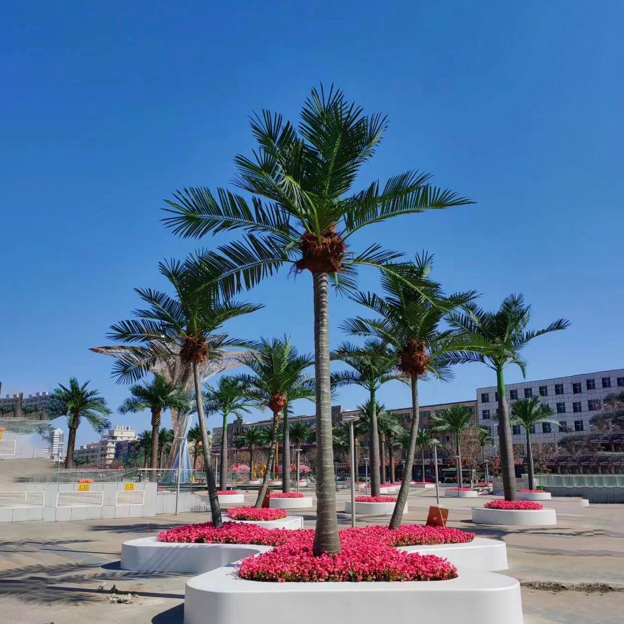 仿真椰子树玻璃钢热带海边假树大型室内外装饰绿植落地摆件