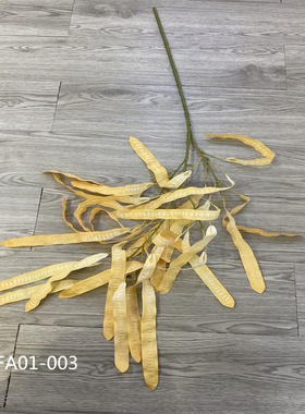 仿真小众花材豆荚扁豆枝长枝豆角百合竹火鹤王花烛绿叶仿真叶装饰
