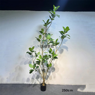 仿真橡胶榕假树盆栽异形树孟加拉榕树商场店面植物造景家居摆件