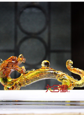 六合春琉璃商务礼品升迁贺寿摆件