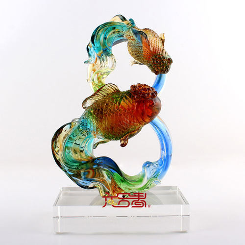 六合春琉璃风生水起招财开业礼品