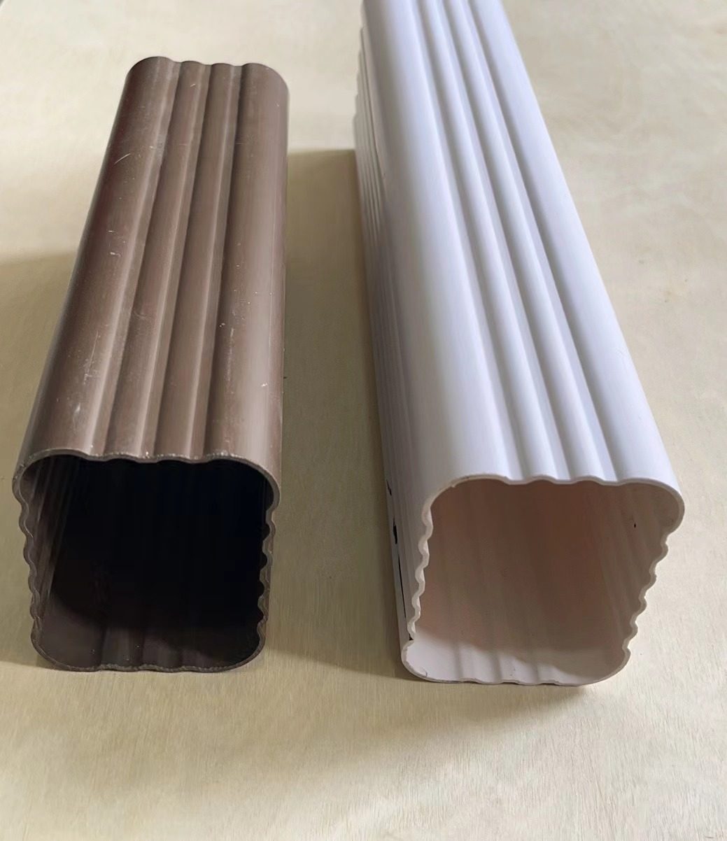 pvc别墅阳光房轻钢房檐沟塑料天沟落水管雨水管排水槽收集瓦片水