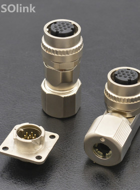 CM10-SP10S-M 三菱 安川伺服电机编码器接头DDK 10芯 SM10S 插头