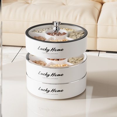 水果盘客厅家用轻奢高端精致零干果盘高颜值摆放盘多层北欧收纳盒