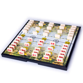 哥两好新款 大号木盒折叠盘密氨成人儿童便携实心军棋麻将陆战棋