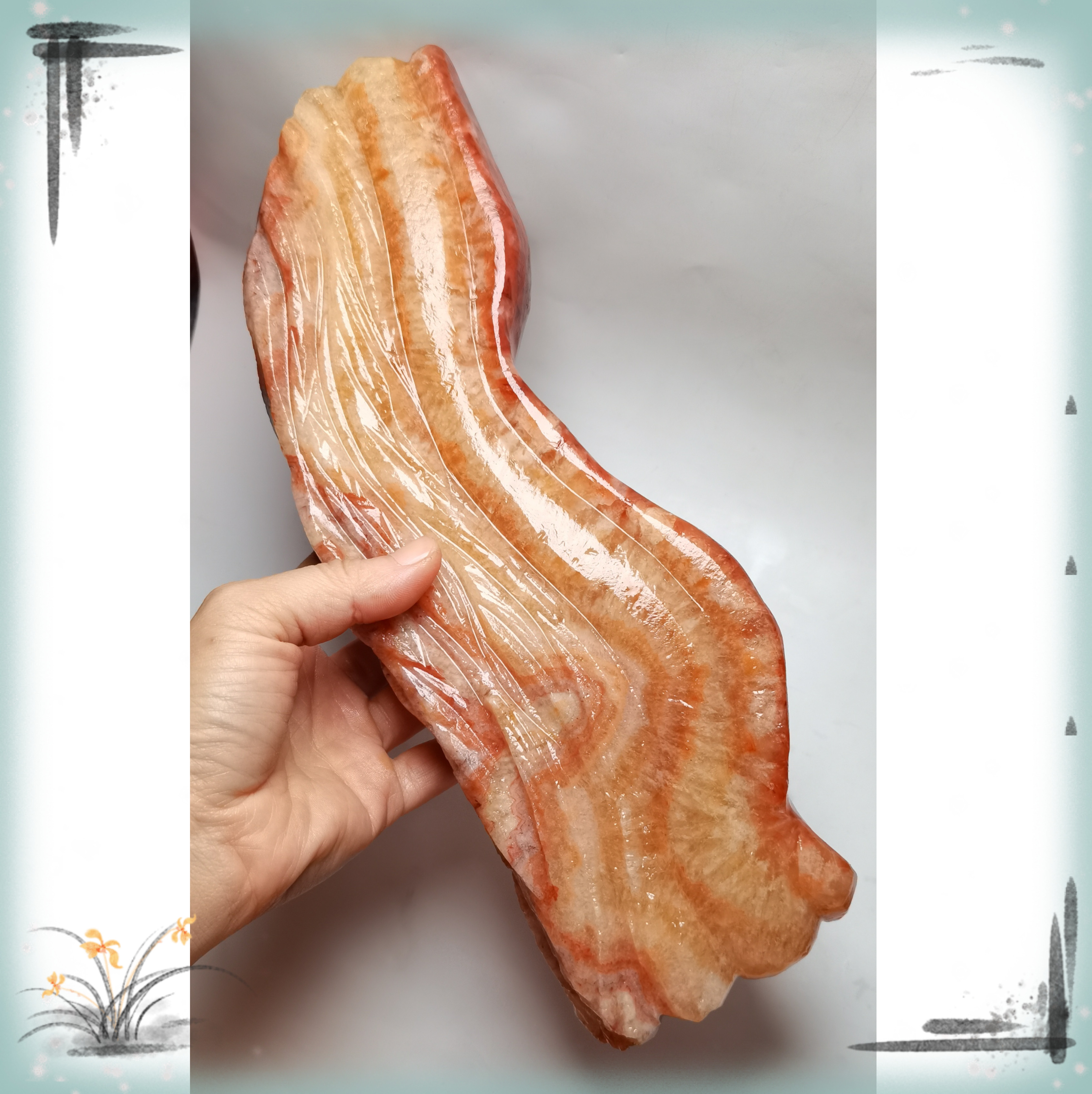 天然猪肉石五花肉原石摆件桌面装饰品奇石观赏石书房茶室摆设送礼