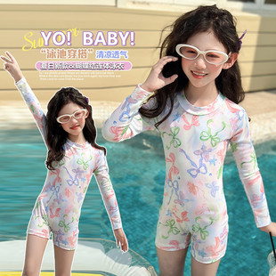 泳装 时尚 裙夏女童游泳衣 2026新款 儿童泳衣女孩小学中大童泳装