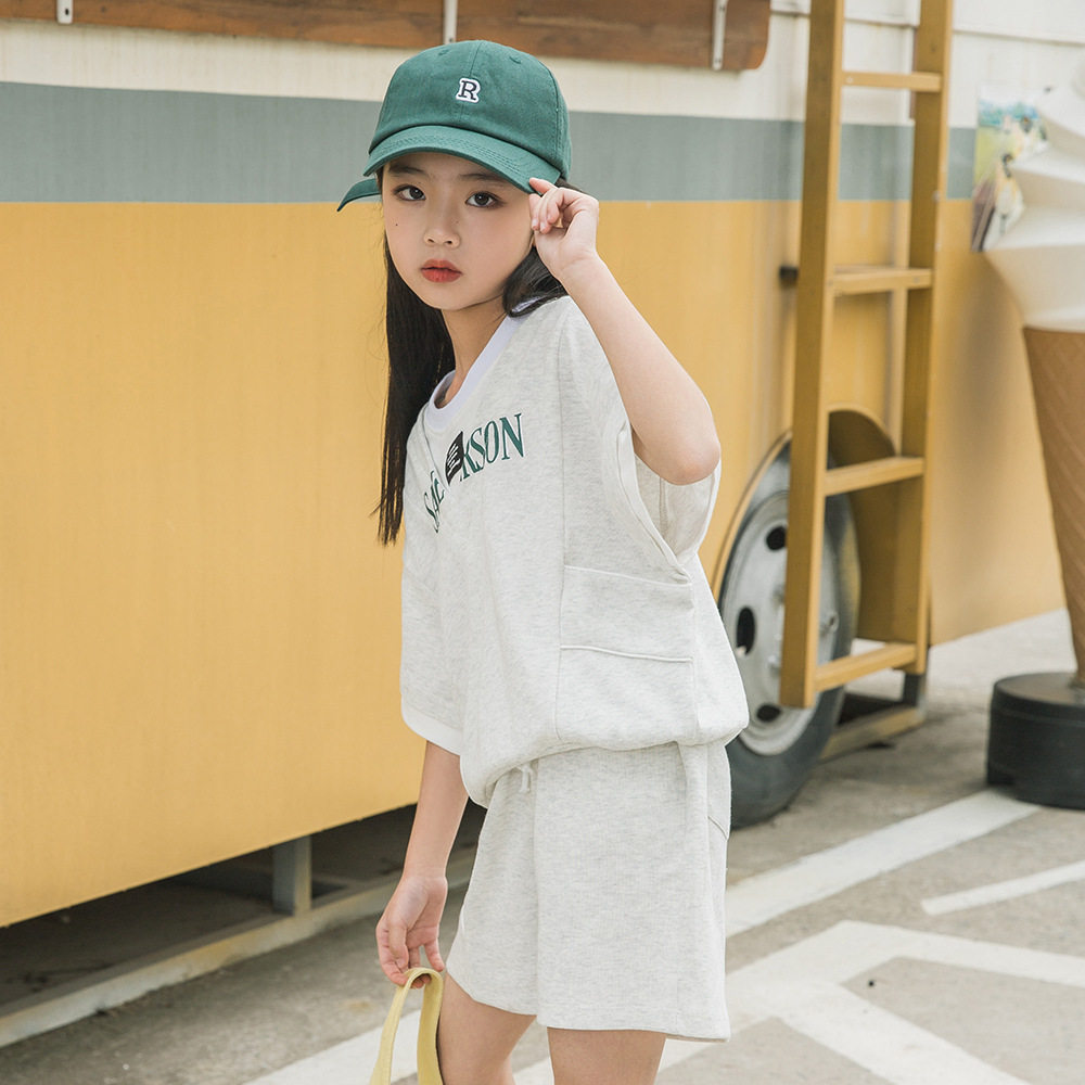 10岁女孩夏装2023新款11岁女孩夏装儿童时尚套装洋气时髦女裤子