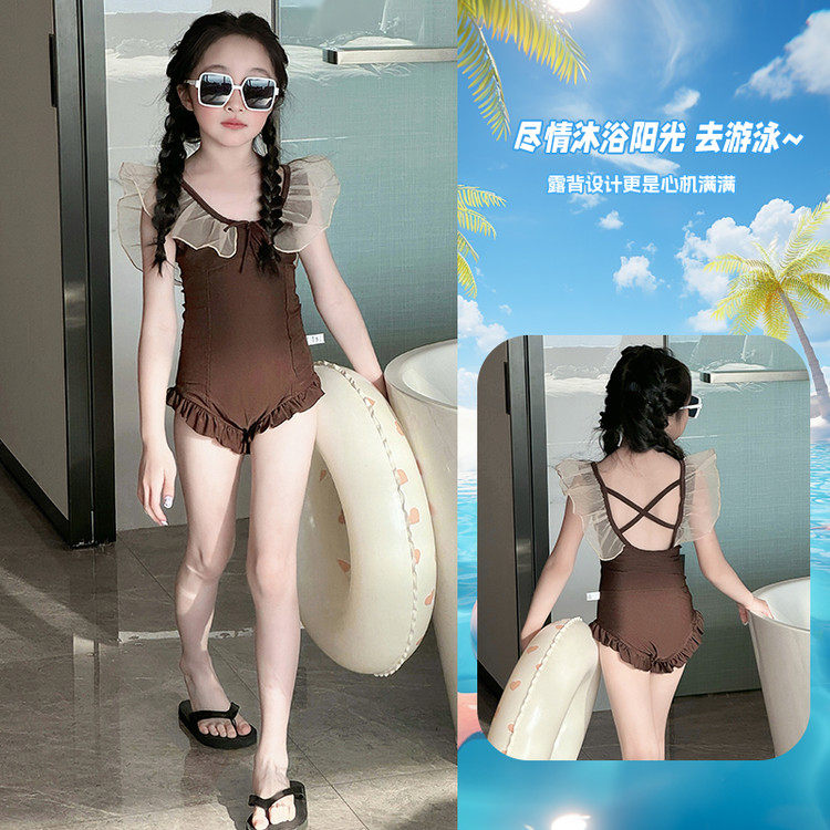 超好看女童泳衣高级感防凸点2026新款儿童女10到12岁女孩高颜值