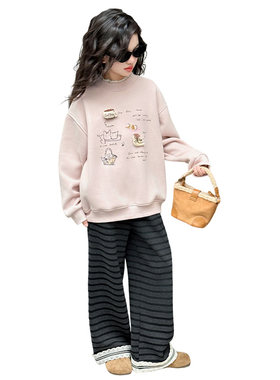 儿童衣服巨好看女款加绒加厚卫衣女童2025新款冬季女孩卫衣保