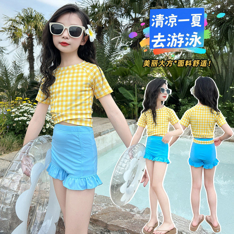 超好看女童泳衣高级感防凸点2026新款儿童女10到12岁女孩高颜值
