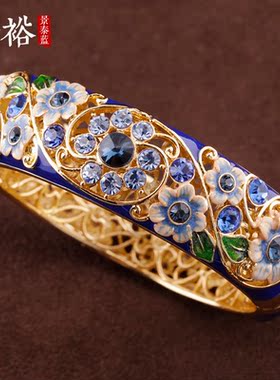 珍裕宫廷女景泰蓝国风手镯送礼物
