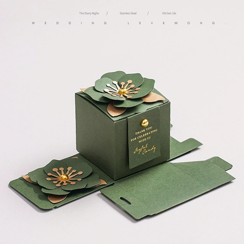 Изысканная креативная корейская версия зеленого Tro -Three -Dimensional Flower Hi
