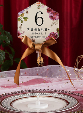 欧式创意婚礼席位卡 桌卡 桌牌 台卡 签到台 嘉宾牌婚庆用品道具