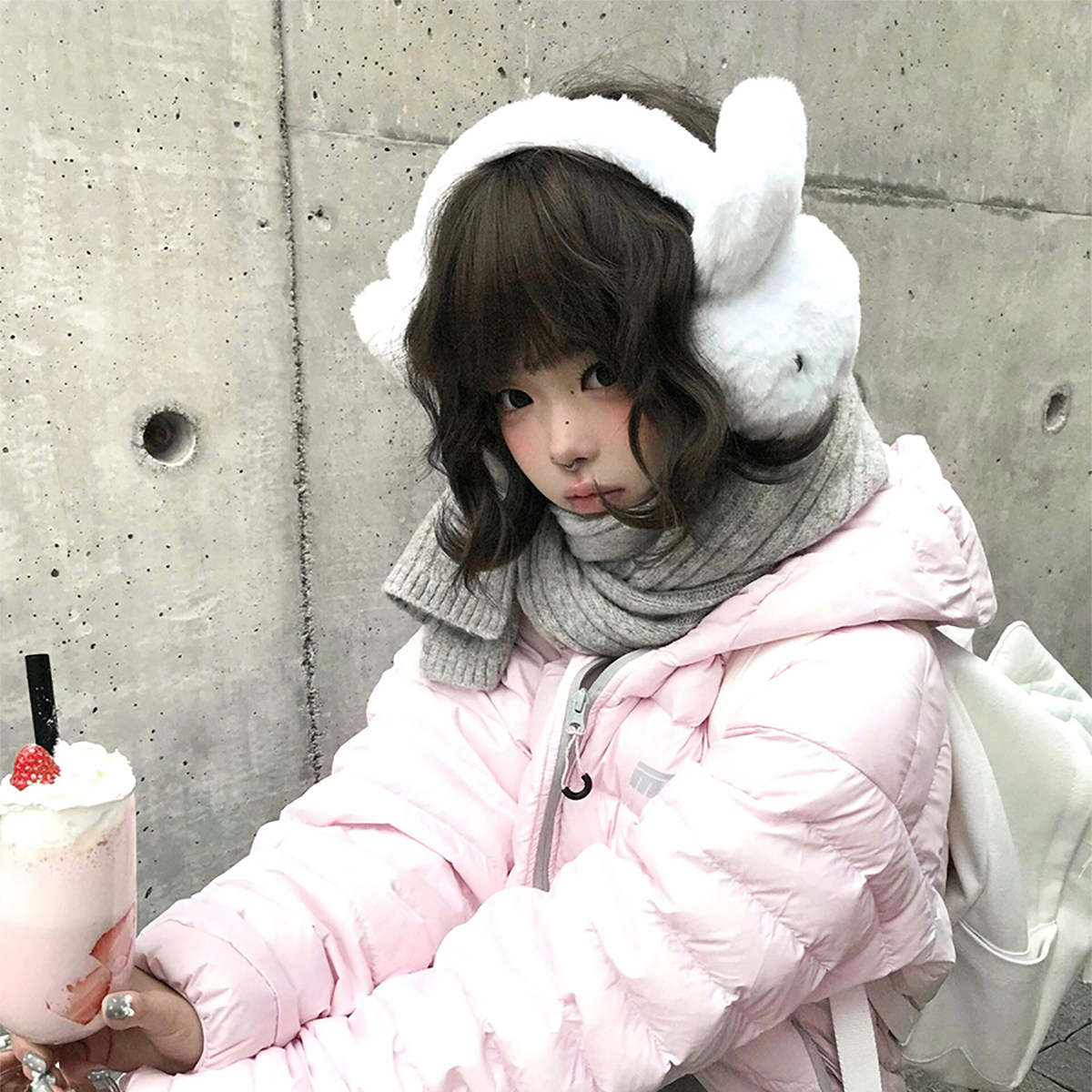 甜美可爱白色兔子耳罩女冬季毛绒耳机式耳套骑行保暖防冻耳包耳暖,服饰配件/皮带/帽子/围巾,耳套,淘宝优惠券,粉丝福利购,淘宝优惠卷