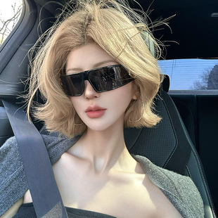 高颅顶头箍太阳眼镜2025新款 发箍墨镜女二合一小红书同款 y2k美式