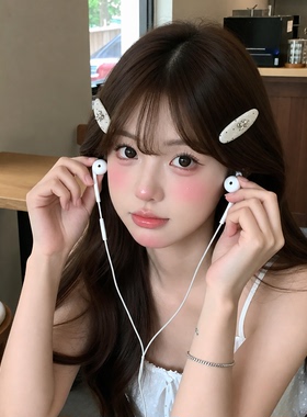 韩系甜美可爱风波点蝴蝶结发夹