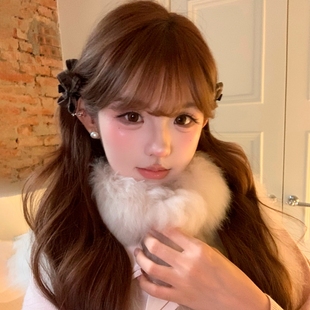 布朗尼甜心 韩系格纹蝴蝶结小抓夹秋冬公主头刘海夹子