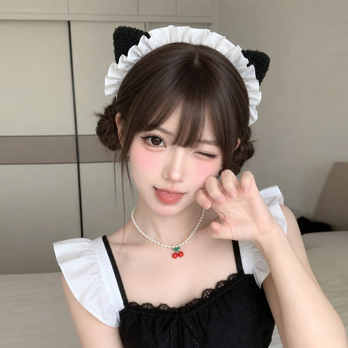 手作原创猫咪耳朵洛丽塔女仆头饰