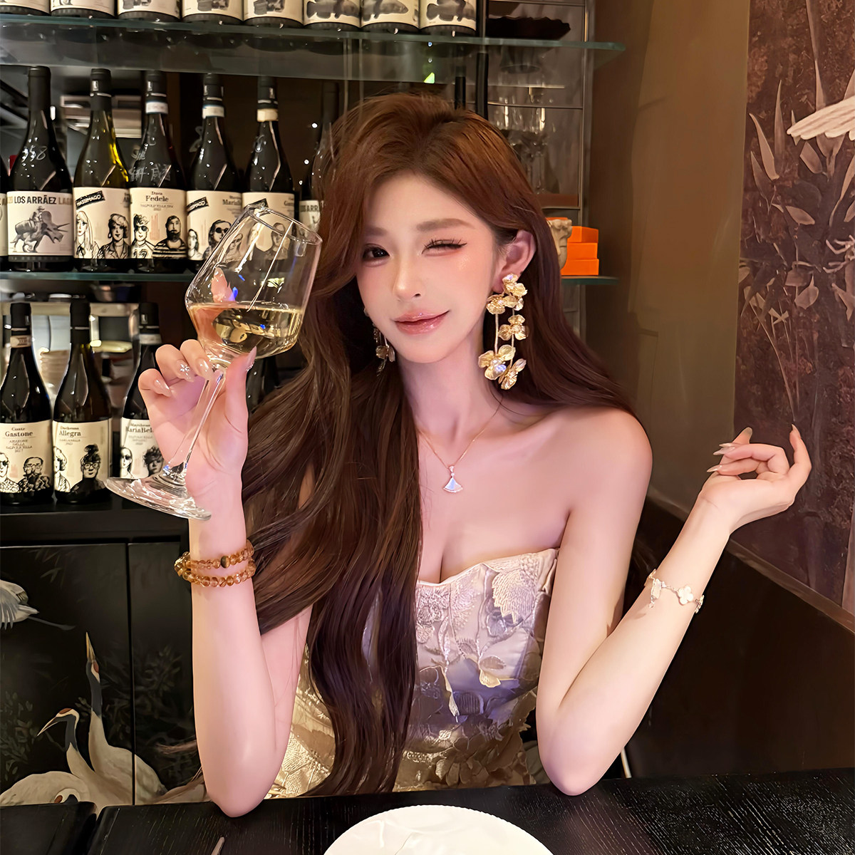 金色花朵流苏耳环女2026新款新中式高级感耳钉夸张耳坠晚宴耳饰,饰品/流行首饰/时尚饰品新,耳环,淘宝优惠券,粉丝福利购,淘宝优惠卷