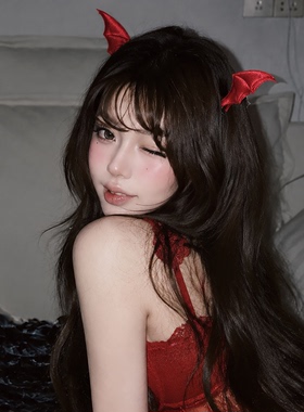 万圣节cos装扮甜心小恶魔发夹