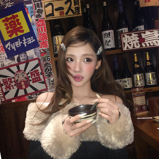 星河闪耀 千金闪钻发夹无痕夹女侧边夹前额刘海夹精致高级感发饰