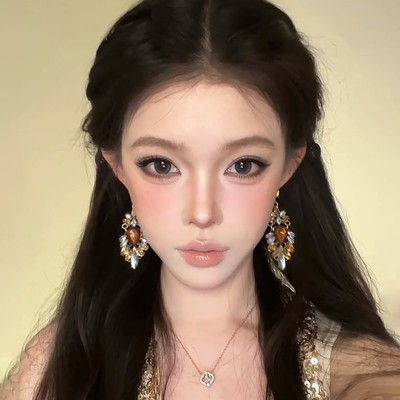 周幼琳同款千金大小姐耳环女无耳洞耳夹气质锆石耳钉长款夸张耳饰