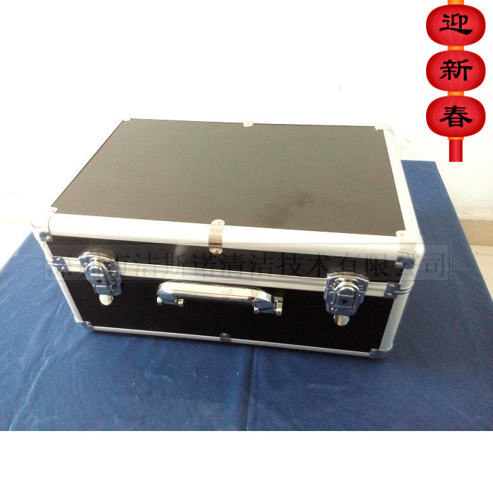洁斯诺黑色蓝色-多功能便携式铝箱工具箱专业家电清洗四方箱包邮