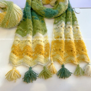 十刻雪宝diy手工编织绿野仙踪围巾材料包钩针亲肤披肩闺蜜礼物