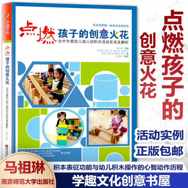 点燃孩子的创意火花 台中市爱弥儿幼儿园积木活动实录及解析 马祖琳 积木的教育功能8个活动实例 正版包邮 南京师范大学出版社NYS