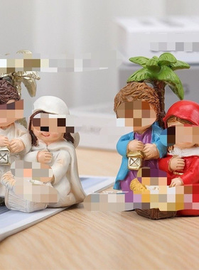 树脂工艺品圣诞节日礼物卡通诞生马槽组场景摆件人物雕像家居装饰