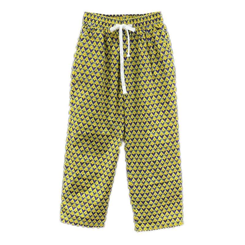 大码欧货印花菱形格阔腿裤女2025夏季款薄款宽松休闲直筒哈伦裤子,女装/女士精品,休闲裤,淘宝优惠券,粉丝福利购,淘宝优惠卷