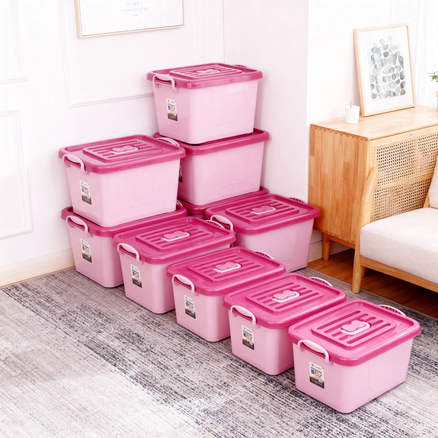 加厚收纳箱塑料箱大容量储物箱有盖带轮家用衣服整理箱胶箱置物箱,收纳整理,收纳箱,淘宝优惠券,粉丝福利购,淘宝优惠卷