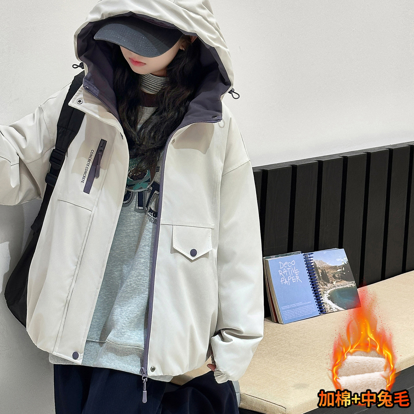 女童外套冬装加绒加厚洋气202普通外套