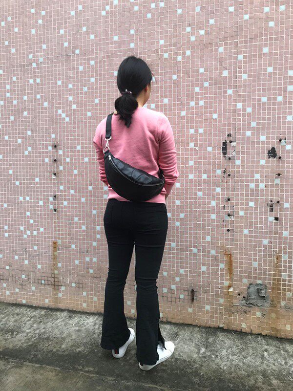 BEAMS日本原厂真品杂志复古潮牌羊皮配金属ykk拉链男女通用腰包